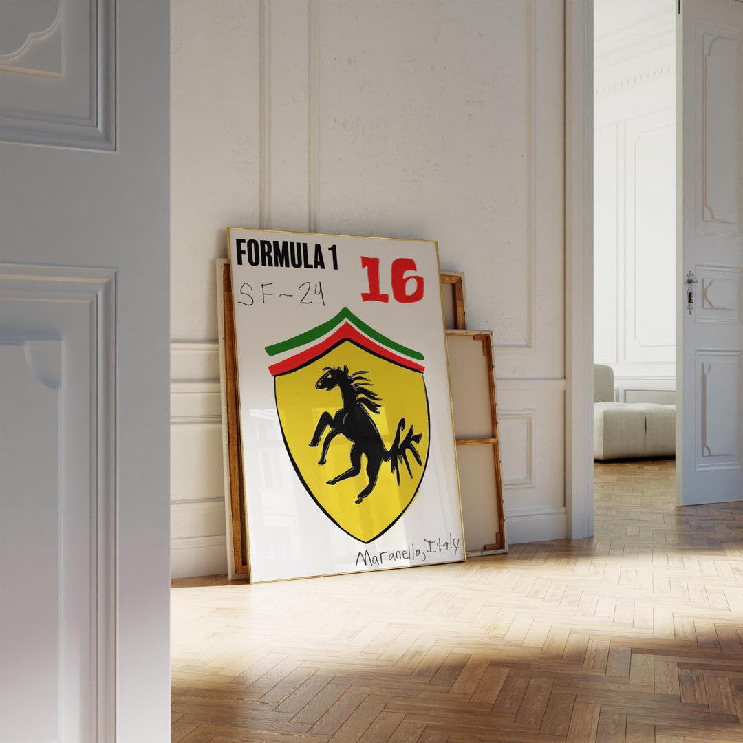 Italy Racing Posters Italy F1 Race Car Poster, Hand Illustrated F1 Poster, Eclectic Racing ...
