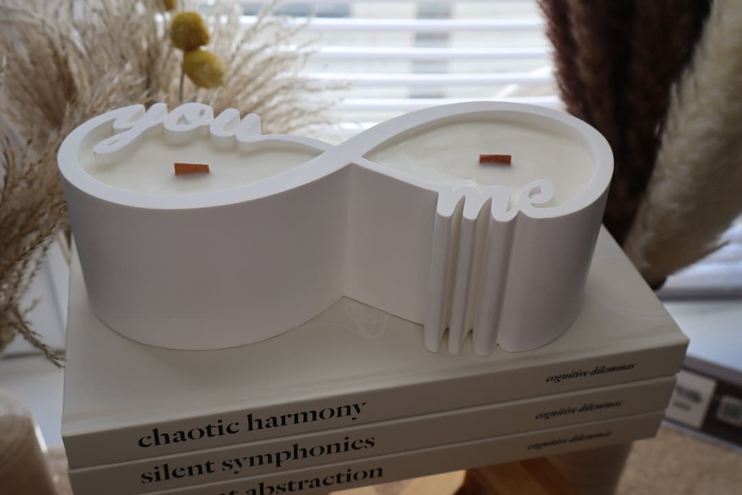 Scented Wood Wick Candle Aesthetic Soy Candle Asymmetrical Home Accent