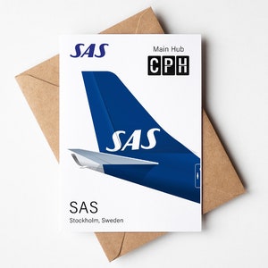 SAS Grußkarte, SAS Postkarte Minimalistisch 12,7 x 17,78 cm
