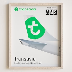 Transavia Poster,  Transavia Print Tailplane Minimalistic [UNFRAMED]