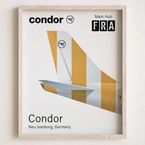 Condor Poster,  Condor Print Tailplane Minimalistic [UNFRAMED]