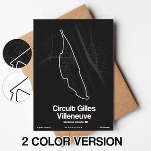 Circuit Gilles-Villeneuve Biglietto d'auguri, Canada Circuit Cartolina minimalista 5 x 7 pollici (12,7 x 17,78 cm)
