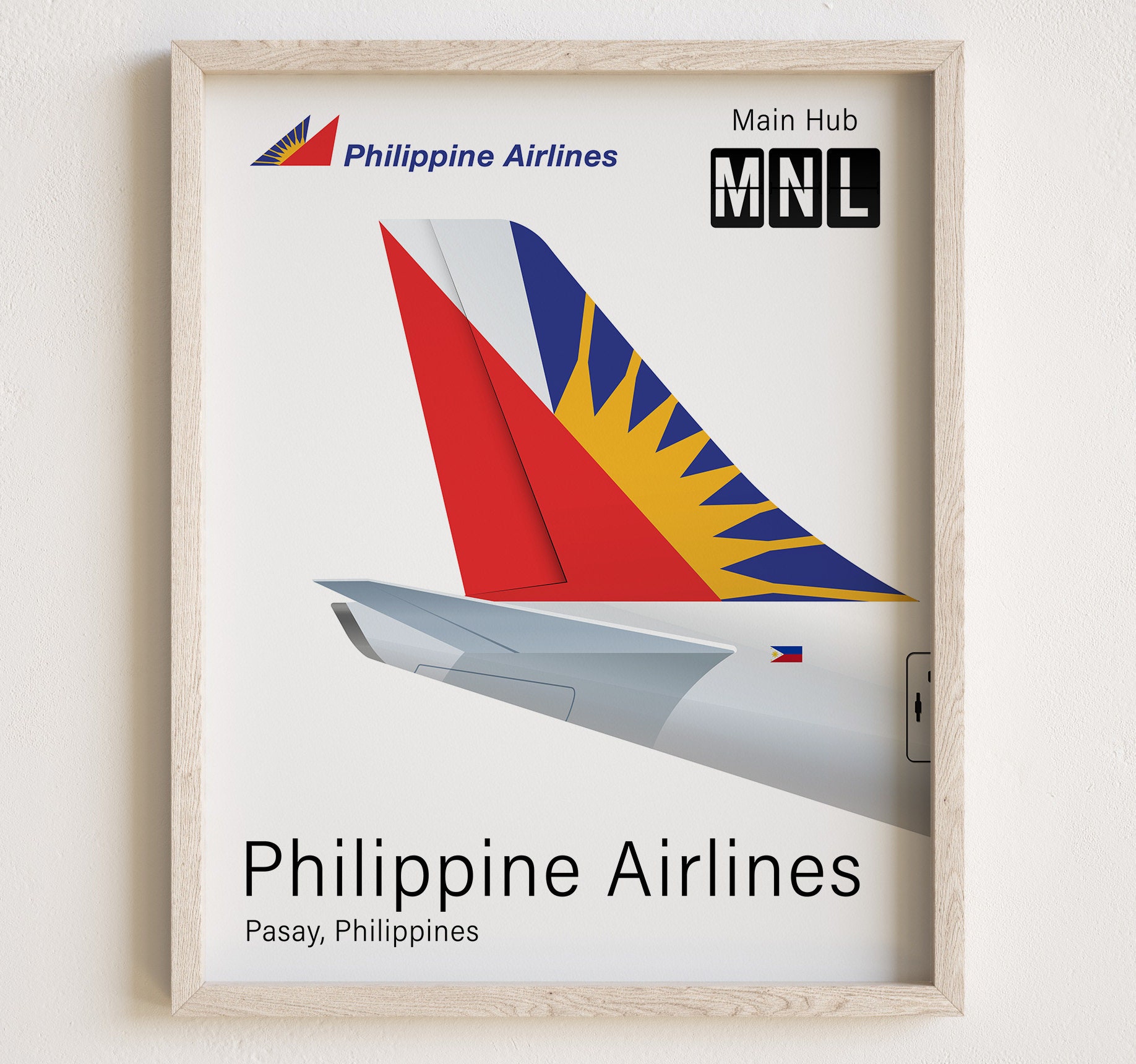 Philippine Airlines Poster, Philippine Airlines Print Tailplane  Minimalistic [UNFRAMED] - Etsy, image size:1836x1720