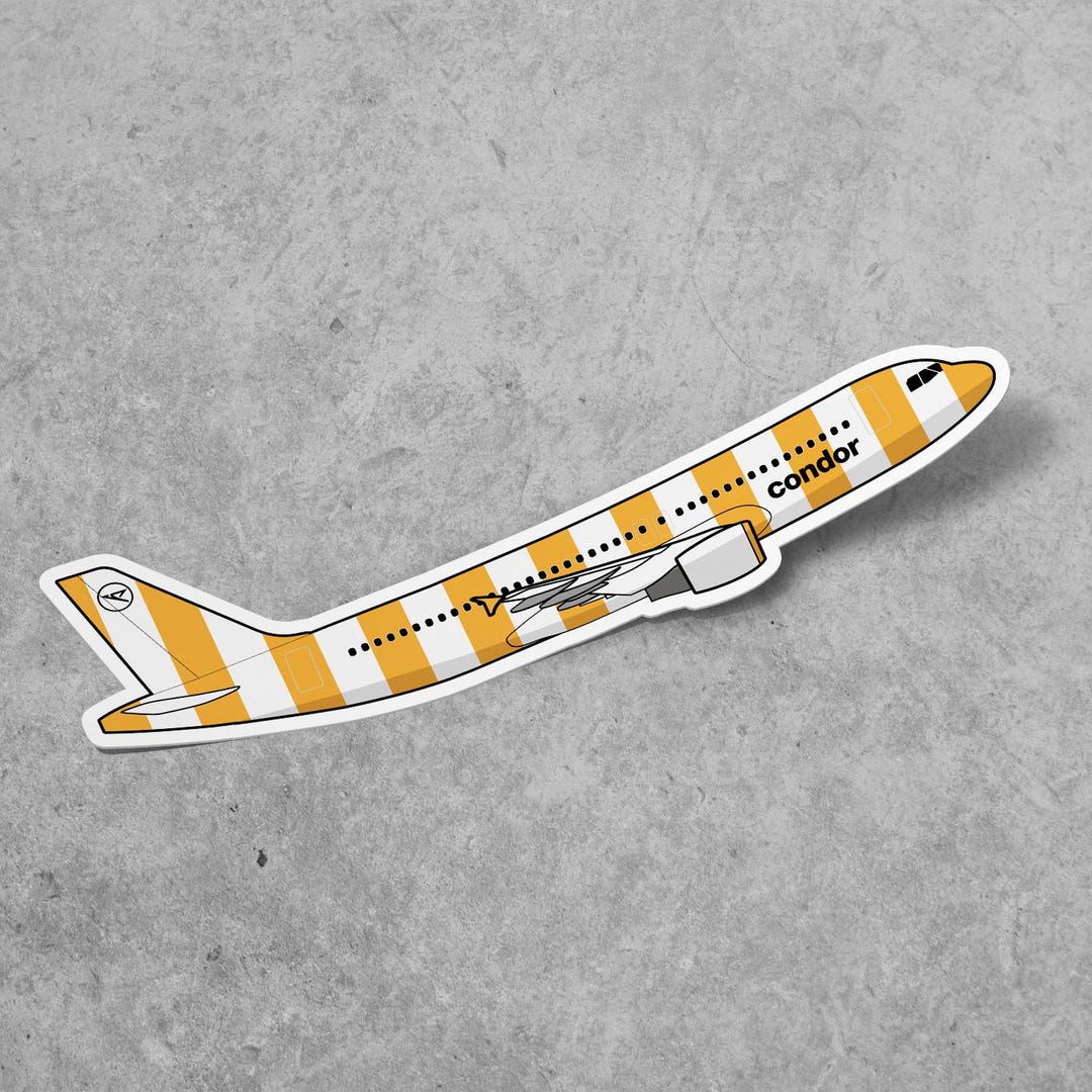 Airbus A320 Sticker, Condor Sticker, Plane Decal Minimalistic - Etsy