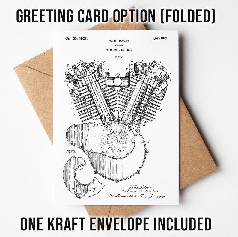 Engine Blueprint Poster, Engine Patent Wall Art Minimalistic, Gift ...