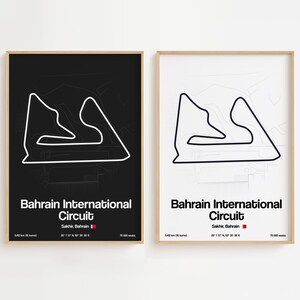 Bahrain International Circuit Poster, Sakhir Bahrain Racing Circuit Print Minimalistic, Gift Decor [UNFRAMED]
