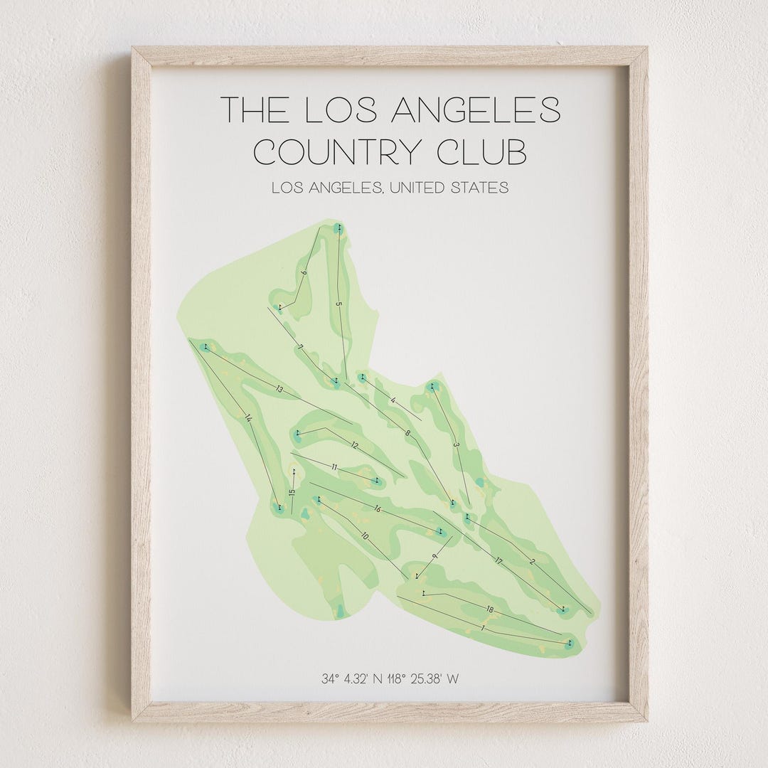 The Los Angeles Country Club Poster | USA Golf Course | Golf Course