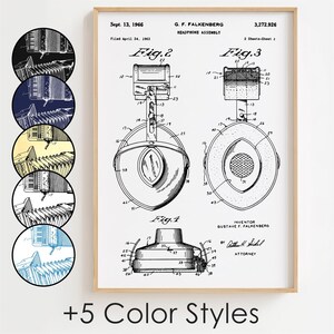 Headphones Sideways Blueprint Poster, Headphones Sideways Patent Wall Art Minimalistic, Gift Decor [UNFRAMED]