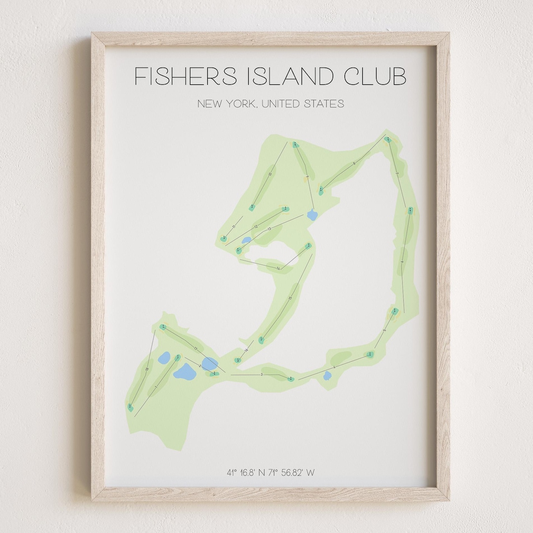 Fishers Island Club Poster | USA Golf Course | Golf Course Print ...