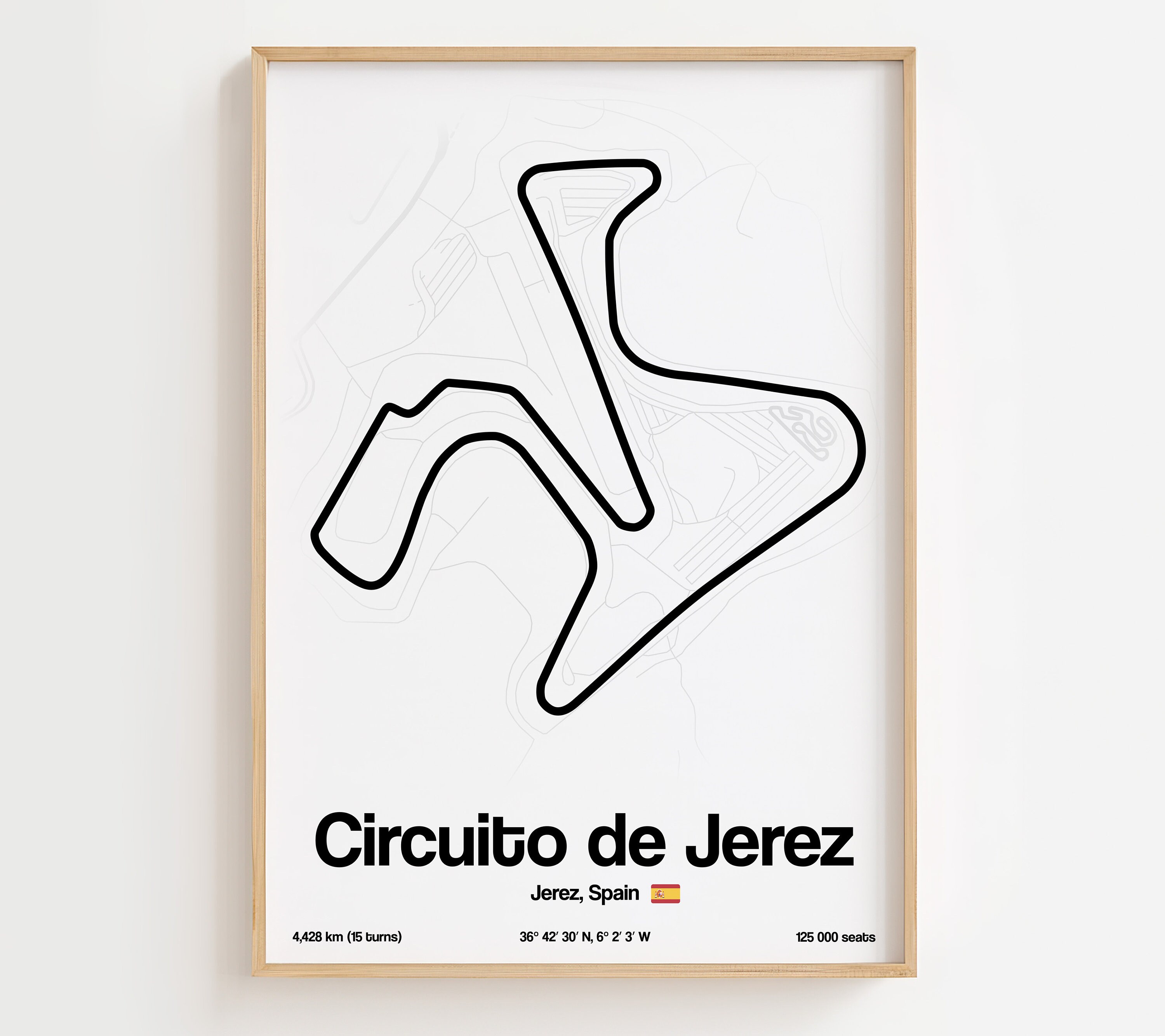 Circuito De Jerez Poster, Jerez Spain Racing Circuit Print Minimalistic,  Gift Decor [UNFRAMED] - Etsy, image size:3000x2669