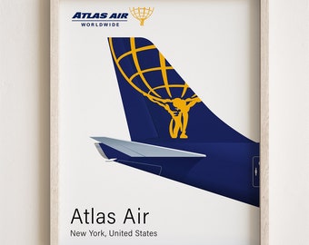 Poster Atlas Air, empennage minimaliste Atlas Air Print [SANS CADRE]