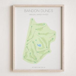 Bandon Dunes Golf Course Poster | USA Golf Course | Golf Course Print [UNFRAMED]