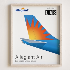Allegiant Poster,  Allegiant Print Tailplane Minimalistic [UNFRAMED]
