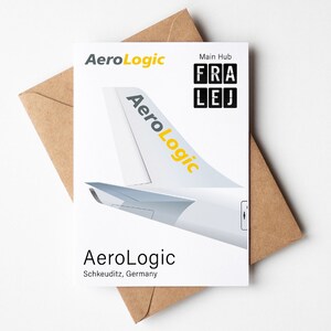Carte de voeux AeroLogic, carte postale AeroLogic minimaliste 12,7 x 17,78 cm (5 x 7 po.)