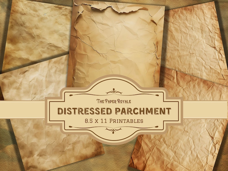 Parchment Paper Different Color Distressed Parchment Paper: 42 Vintage Style Journal Pages (digital ...