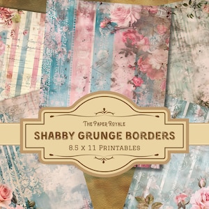 Add a touch of rustic charm to your projects with these 35 Shabby Grunge Borders, perfect for crafting and journaling with a vintage flair.