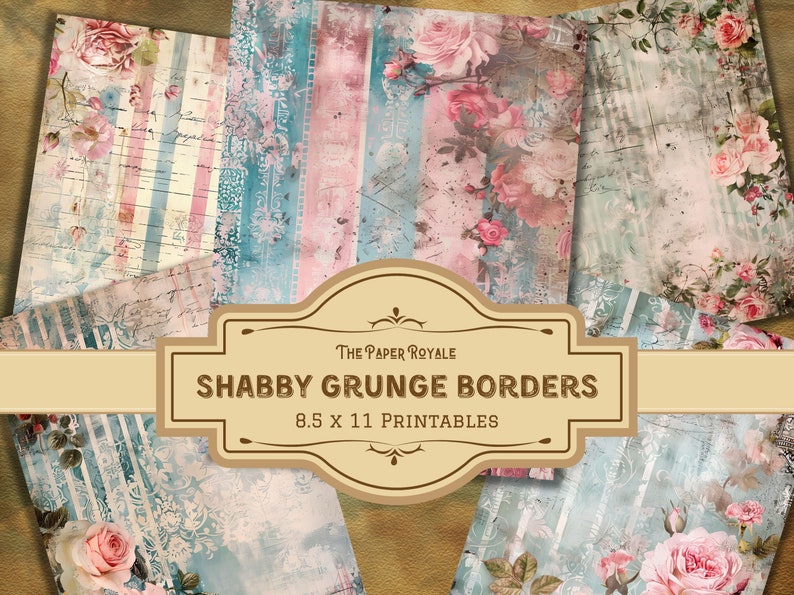 Add a touch of rustic charm to your projects with these 35 Shabby Grunge Borders, perfect for crafting and journaling with a vintage flair.
