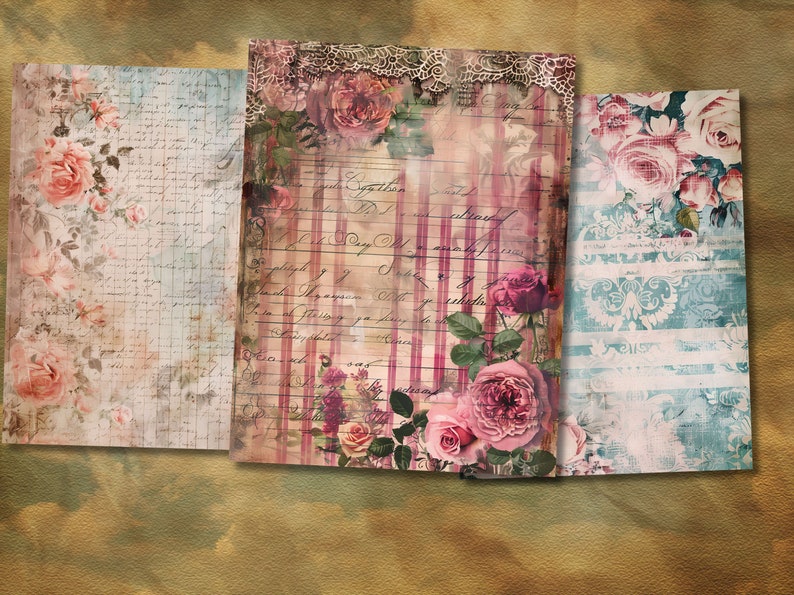 35 Shabby Grunge Borders, a collection that captures the rustic elegance and textured look of grunge for your scrapbooking and junk journaling.
