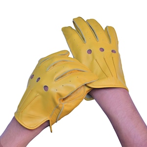 Real Leather Handmade Unisex Driving Gloves - Customized Leather Driving Gloves, Personalized Driving Gloves , Christmas Gift for Car lovers
