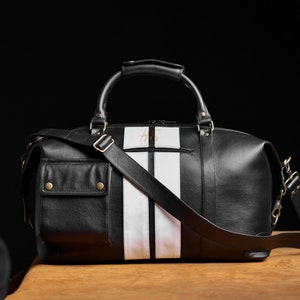 Personalisierte Rindsleder Seesack, Schwarz Sport Sporttasche, Leder Weekender Tasche, Leder Reisetasche, Reisetasche, Weihnachtsgeschenk
