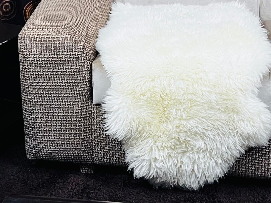 Luxurious Genuine Sheepskin Throw, Icelandic Sheepskin Rug, Sheepskin