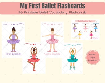 My First Ballet Flashcards | Preschool Dance Vocabulary (Digital Download)