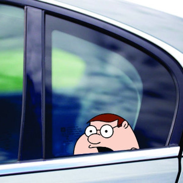 Peter Peeking Peek Peekabo Bumper Window Vinyl Decal Anime Cartoon Family Guy Stickers Meme