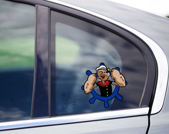 The Sailor Man Peeking Peek Peekabo Peekers Bumper Window Vinyl Decal Cartoon Pop Eye Movie Stickers