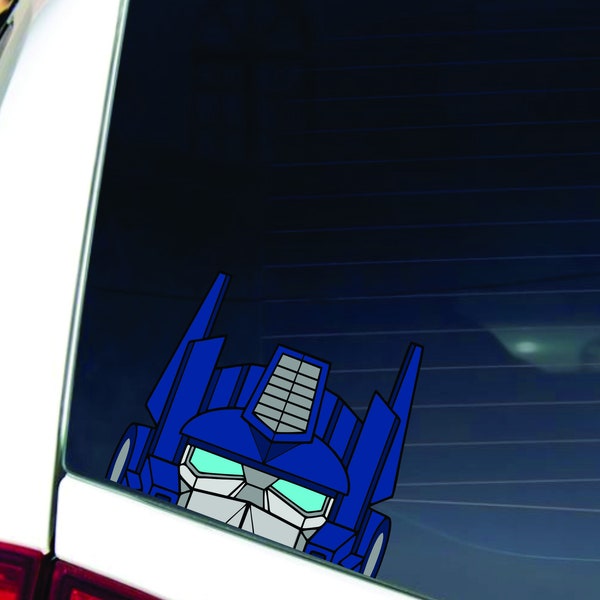 Coole Optimus Peeking Peek Peekabo Peekers Bumper Fenster Vinyl Aufkleber Niedliche Transformatoren Autobot Prime Disney Sticker