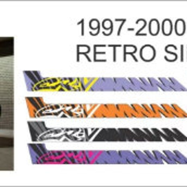 Graphismes latéraux pour voiture Honda CRV Graphismes de carrosserie rétro pour Honda CRV 1ère génération CRV 1997 - 2000 RD3 B20V 8 couleurs au choix