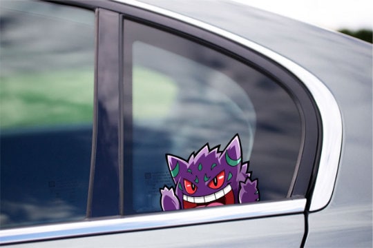 Tribal Gengar Evolved Peeking Peek Peekabo Peekers Bumper Window