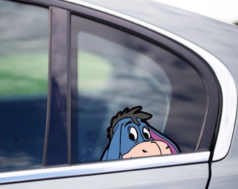 Eeyore Peeking Peek Peekabo Peekers Bumper Window Vinyl Decal Disney Movie Winnie the pooh Stickers Donkey Horse