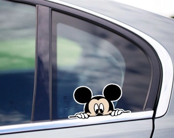Mickey Mouse Peeking Peek Peekabo Peekers Bumper Window Vinyl Decal Disney Movie Cute Stickers
