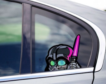 Darth Vader Spähen Peekabo Peekers Stoßstange Fenster Vinyl Aufkleber Disney Star Wars Film Aufkleber Lichtschwert