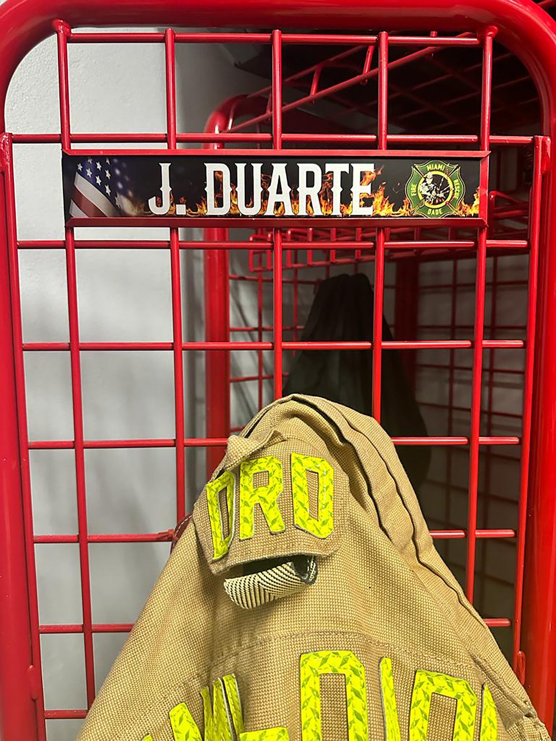 Firefighter Locker Name Tag Firehouse Name Plate for Locker Bunker Gear