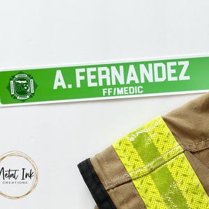 Firefighter Locker Name Tag | Firehouse Name Plate | Bunker Gear Locker Nameplate | Firefighter Gift | Custom Street Sign with Name Locker