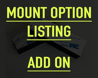 Nameplate Mounting Options: 1/2" Adhesive Foam, Magnet Square, Double Sided Tape