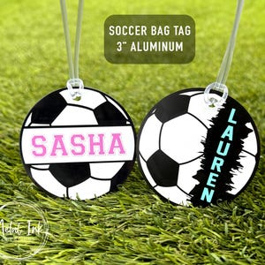 Fußball Anhänger | Fußball Namensschild für Rucksack | Personalisierter Fußball | Benutzerdefinierter Sportname | Fußball Team Geschenk | Reise Bookbag Taschenanhänger