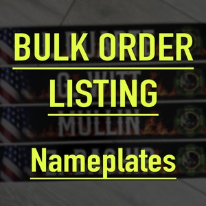 Bulk Order for Firehouse Bunker Gear Lockers of 16 or more | Firehouse Nameplate for Locker | Firefighter Gift | Firefighter Locker Name Tag