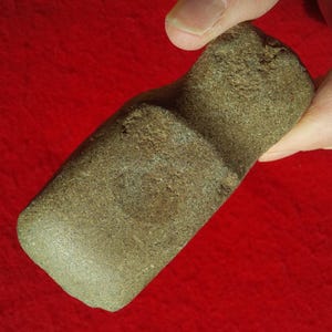 AUTHENTIC GROOVED AXE aus einer Pfeilspitzen- & Artefaktsammlung aus Pennsylvania 3/4 Grooved Archaic Period Stone Axt 8000 - 3000 B.P. Feines Beispiel