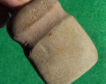 AUTHENTIC GROOVED AXE from an Illinois Arrowhead & Artifact Collection Full Grooved Stone Axe