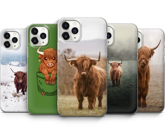 Highland Cow beschermende telefoonhoes voor iPhone Samsung Huawei GooglePixel Xiaomi Oppo