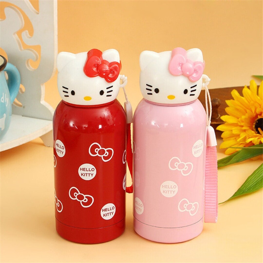 Hello Kitty Mini Vacuum Flasks With Keychain Stainless Steel Etsy