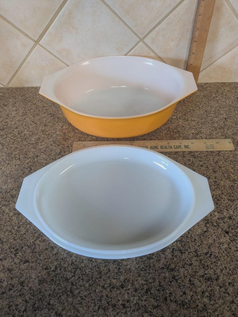 Countertop Pyrex Vintage Pyrex Seville Orange Oval Casserole Dish & Lid 045 1971 Retro ...