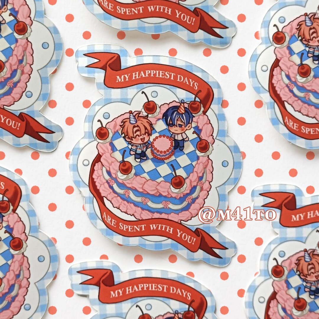 Cake｜glossy Vinyl Sticker - Waterproof - Etsy