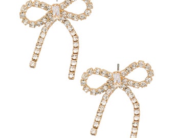 Diamond Bow Earrings