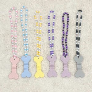 Handmade Beaded Silicone Bone Necklaces, For Petplay, Puppy Girl Boy, Puppyplay, Kemonomini