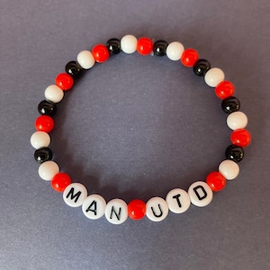 Manchester United FC Kids And Adults Beaded Bracelet