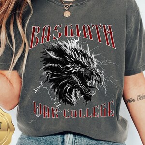 Basgiath War College T-Shirt, Fourth Wing Tee, Iron flame Shirt, Tairn and Violet Sorrengail, bookish shirt, reading shirt, Comfort Colors