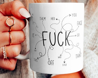Taza de café &quot;Vete a la mierda&quot;, divertida taza con blasfemias, regalo novedoso y grosero
